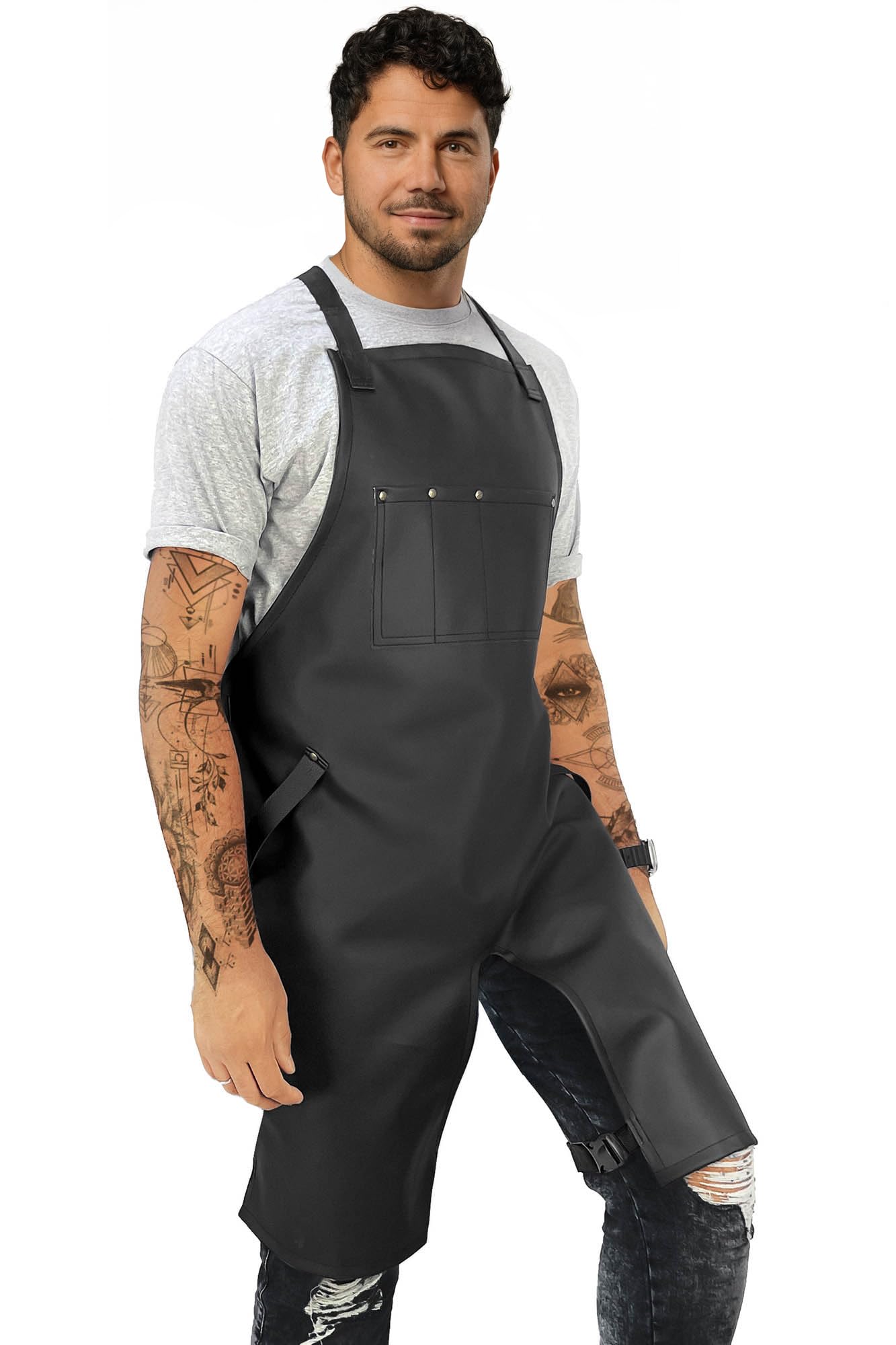 Amazon.com: Under NY Sky Tattoo Apron - Vegan Leather, Wipeable